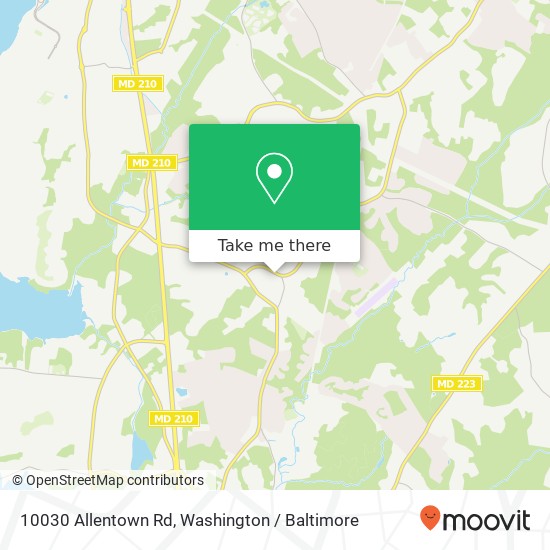 Mapa de 10030 Allentown Rd, Fort Washington, MD 20744