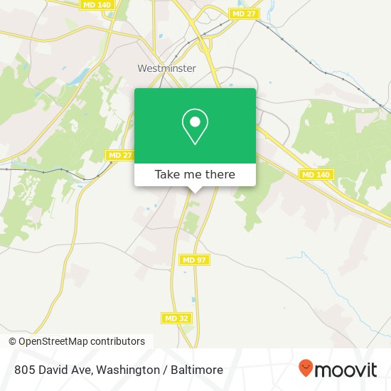 Mapa de 805 David Ave, Westminster, MD 21157