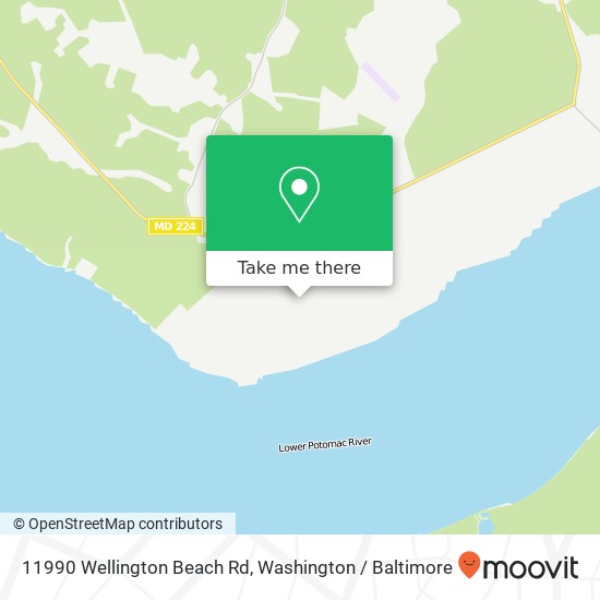 Mapa de 11990 Wellington Beach Rd, Nanjemoy, MD 20662