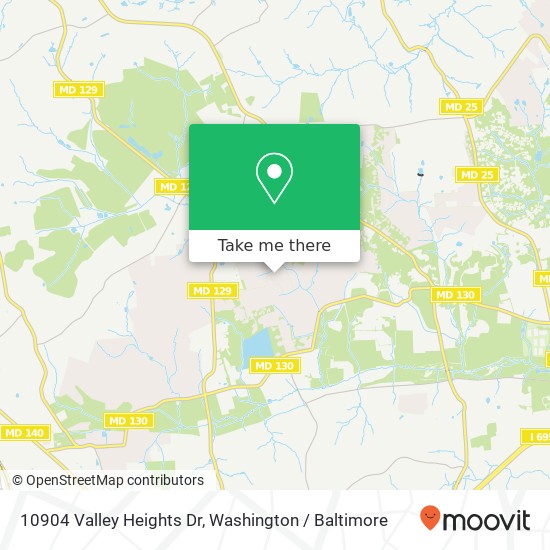 10904 Valley Heights Dr, Owings Mills, MD 21117 map