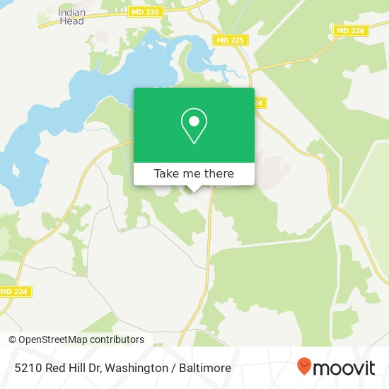 Mapa de 5210 Red Hill Dr, Indian Head, MD 20640