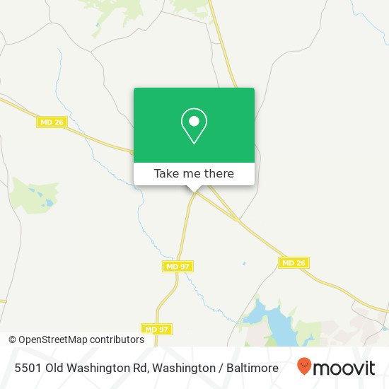 Mapa de 5501 Old Washington Rd, Sykesville, MD 21784