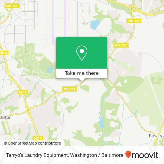 Mapa de Terryo's Laundry Equipment, 7905 Woodyard Rd