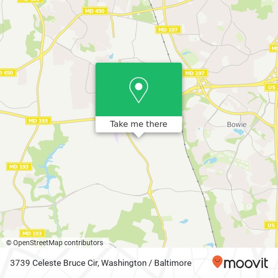 Mapa de 3739 Celeste Bruce Cir, Bowie, MD 20721