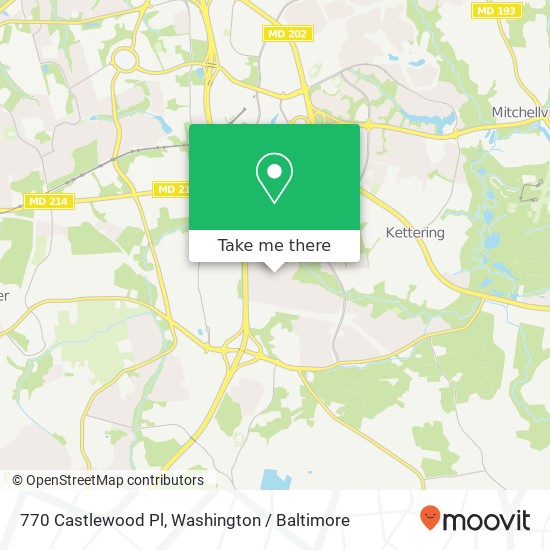 Mapa de 770 Castlewood Pl, Upper Marlboro, MD 20774