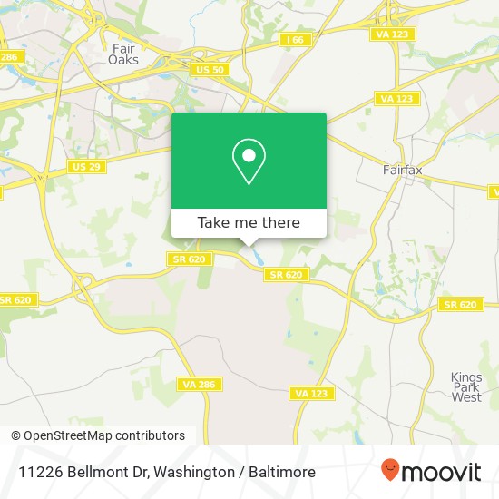 Mapa de 11226 Bellmont Dr, Fairfax, VA 22030