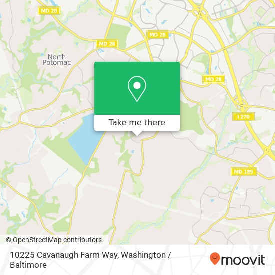 Mapa de 10225 Cavanaugh Farm Way, Rockville, MD 20850