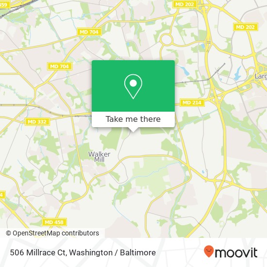 Mapa de 506 Millrace Ct, Capitol Heights, MD 20743