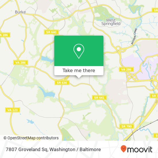 7807 Groveland Sq, Springfield, VA 22153 map