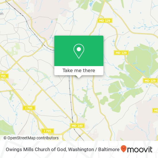 Mapa de Owings Mills Church of God, 11438 Cronridge Dr