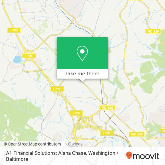 A1 Financial Solutions: Alana Chase, 10912 Reisterstown Rd map