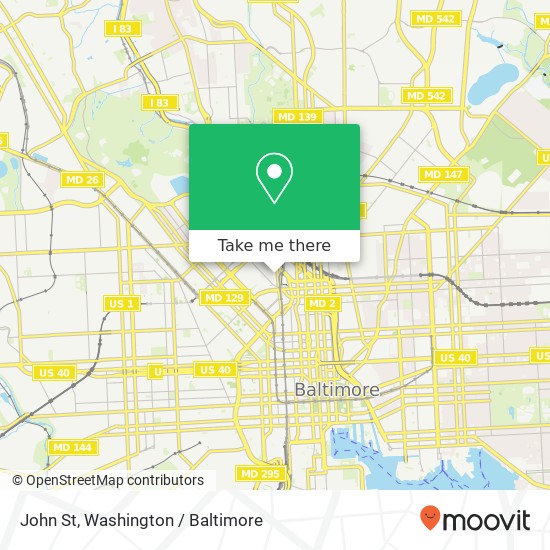 Mapa de John St, Baltimore, MD 21217