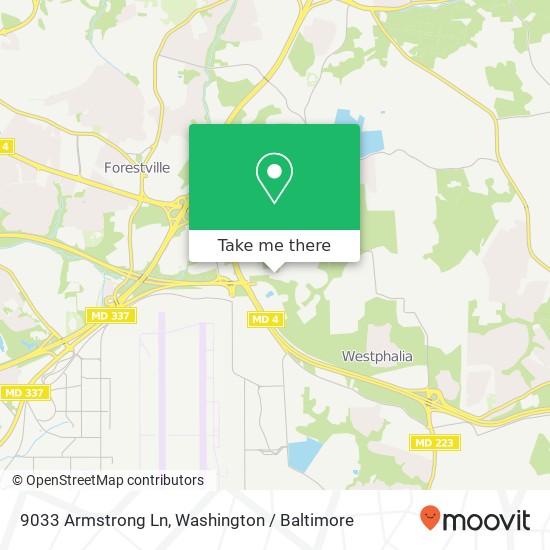 Mapa de 9033 Armstrong Ln, Upper Marlboro, MD 20772