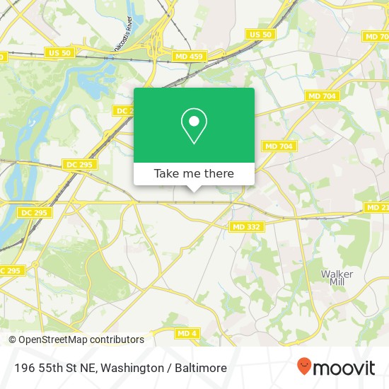 196 55th St NE, Washington, DC 20019 map