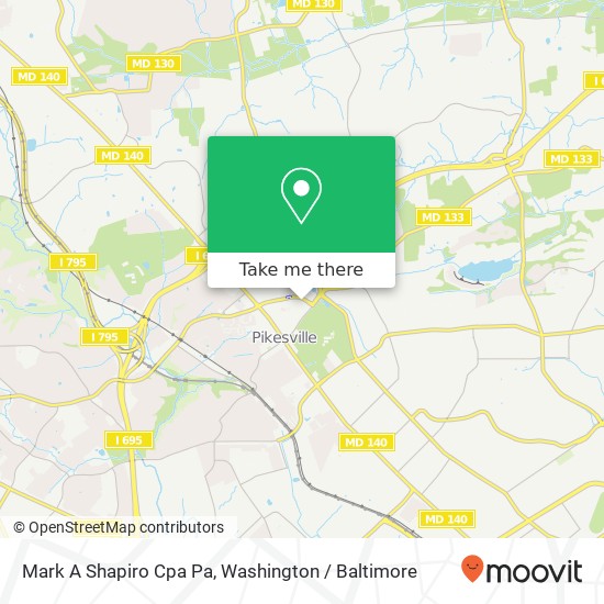 Mapa de Mark A Shapiro Cpa Pa, 3635 Old Court Rd