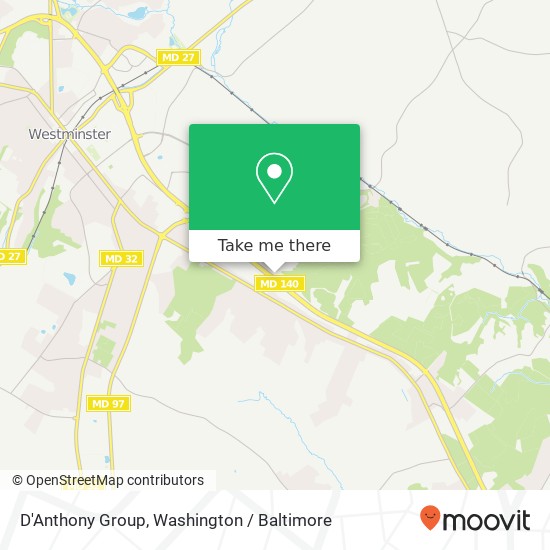 Mapa de D'Anthony Group, 1012 Baltimore Blvd