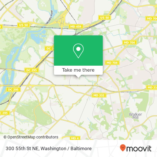 Mapa de 300 55th St NE, Washington, DC 20019