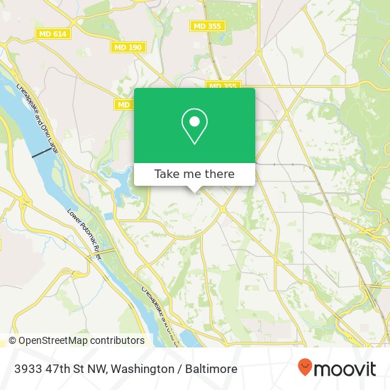 Mapa de 3933 47th St NW, Washington, DC 20016