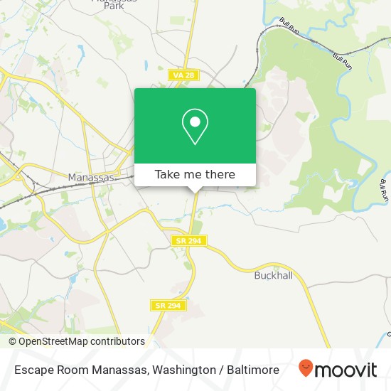 Escape Room Manassas map