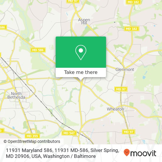 11931 Maryland 586, 11931 MD-586, Silver Spring, MD 20906, USA map