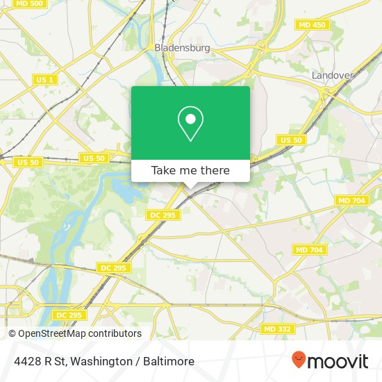 Mapa de 4428 R St, Capitol Heights, MD 20743