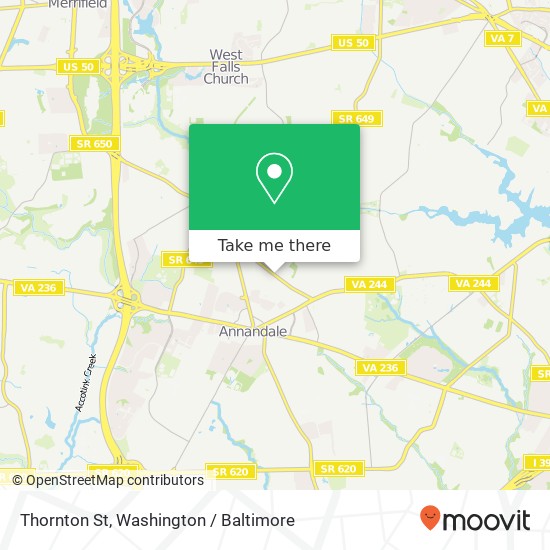 Mapa de Thornton St, Annandale, VA 22003