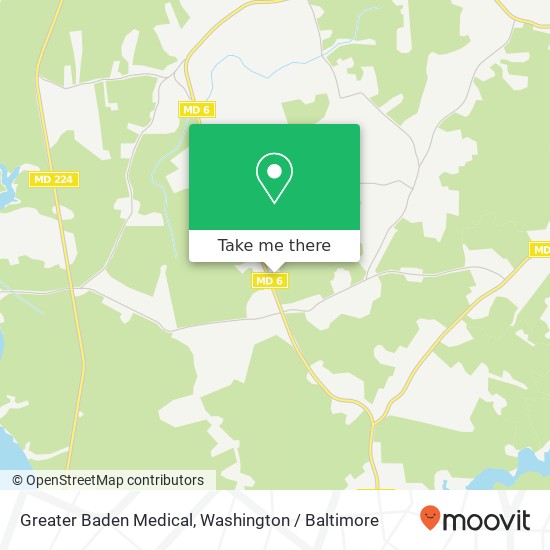 Mapa de Greater Baden Medical, 4375 Port Tobacco Rd