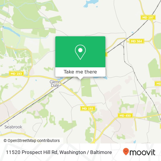 Mapa de 11520 Prospect Hill Rd, Glenn Dale, MD 20769