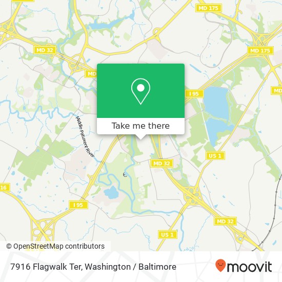 Mapa de 7916 Flagwalk Ter, Jessup, MD 20794