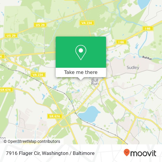 Mapa de 7916 Flager Cir, Manassas, VA 20109