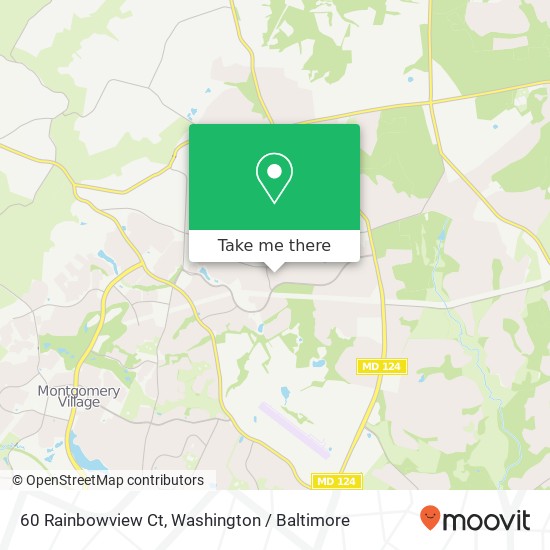 Mapa de 60 Rainbowview Ct, Montgomery Village, MD 20886