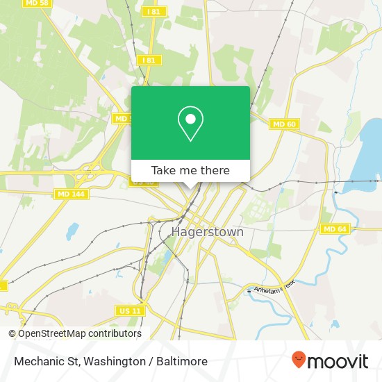 Mapa de Mechanic St, Hagerstown, MD 21740