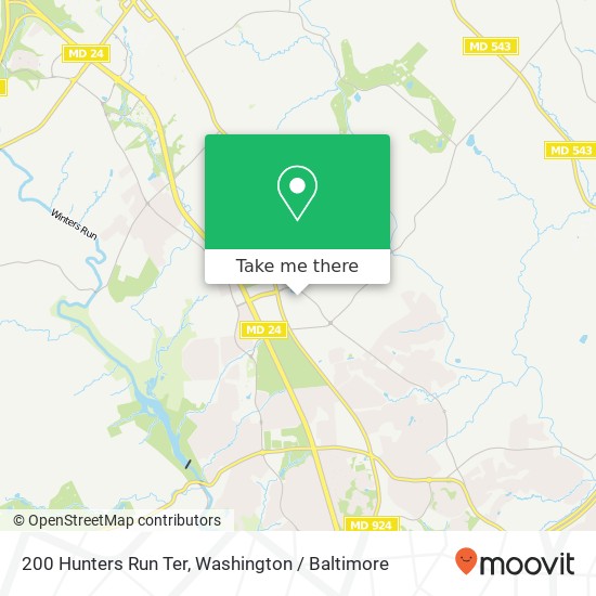 200 Hunters Run Ter, Bel Air, MD 21015 map