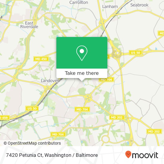 Mapa de 7420 Petunia Ct, Hyattsville, MD 20785