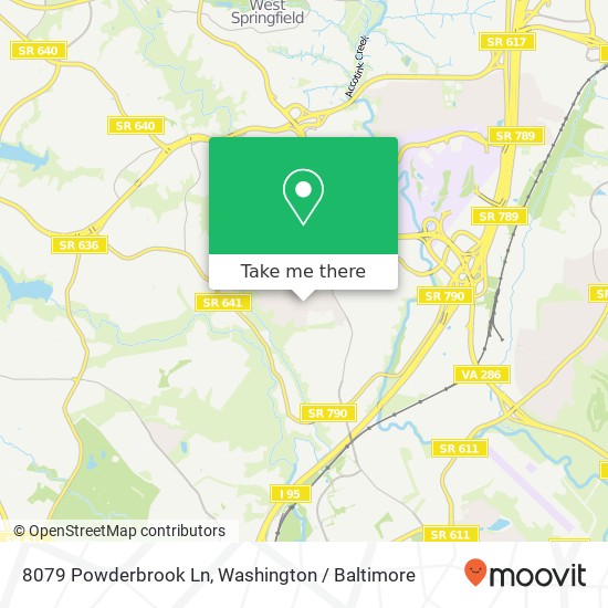 8079 Powderbrook Ln, Springfield, VA 22153 map