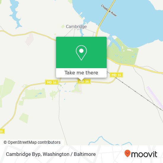 Mapa de Cambridge Byp, Cambridge, MD 21613