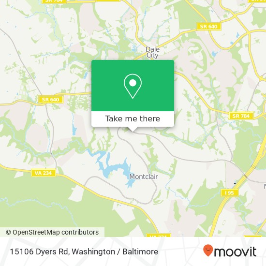 Mapa de 15106 Dyers Rd, Woodbridge, VA 22193