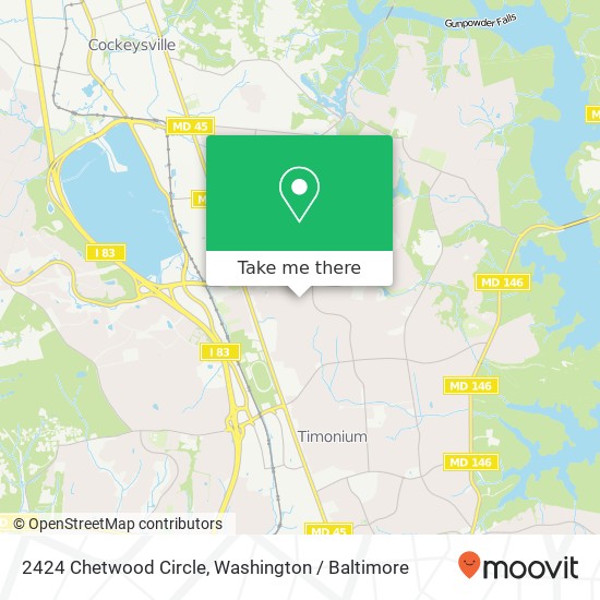 2424 Chetwood Circle, 2424 Chetwood Cir, Lutherville-Timonium, MD 21093, USA map