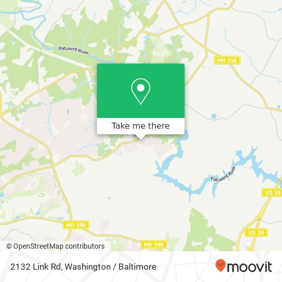 Mapa de 2132 Link Rd, Silver Spring, MD 20905