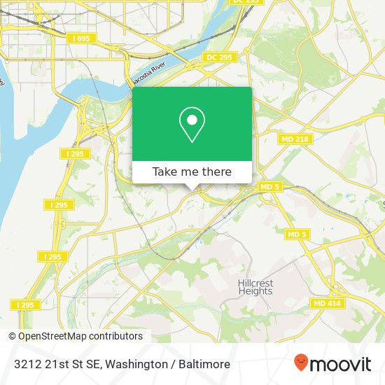 Mapa de 3212 21st St SE, Washington, DC 20020
