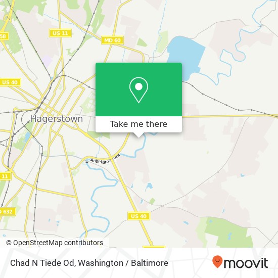 Mapa de Chad N Tiede Od, 1150 Professional Ct