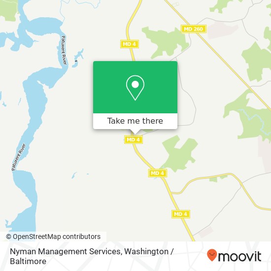 Mapa de Nyman Management Services, 10321 Southern Maryland Blvd