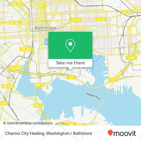 Mapa de Charms City Healing, 1439 E Fort Ave