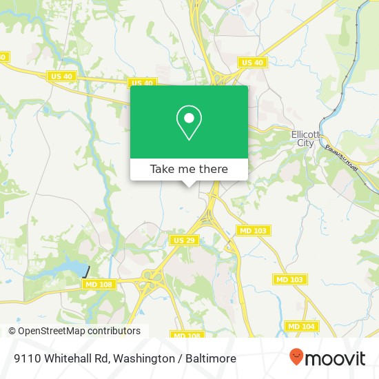 9110 Whitehall Rd, Ellicott City, MD 21042 map