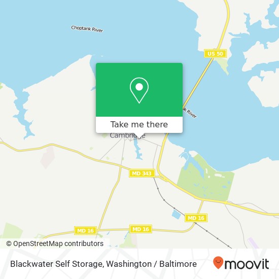 Mapa de Blackwater Self Storage, 200 Trenton St