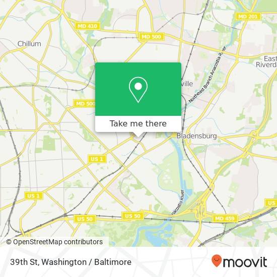Mapa de 39th St, Brentwood, MD 20722