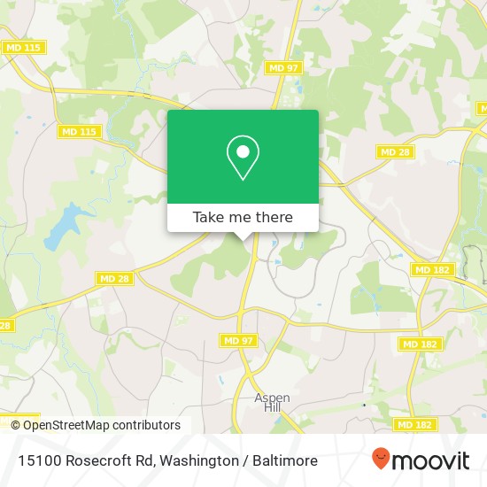 Mapa de 15100 Rosecroft Rd, Rockville, MD 20853