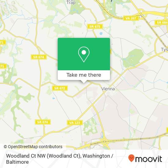 Woodland Ct NW (Woodland Ct), Vienna, VA 22180 map