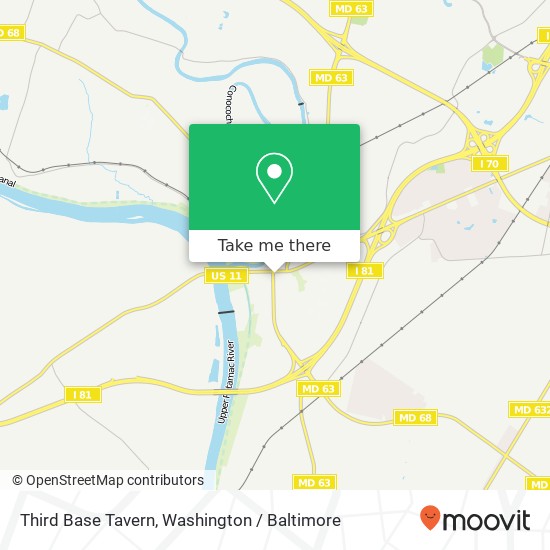 Mapa de Third Base Tavern, 35 N Conococheague St