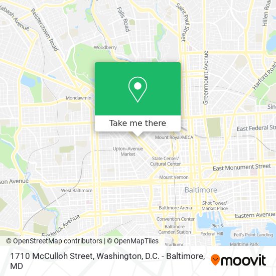 Mapa de 1710 McCulloh Street